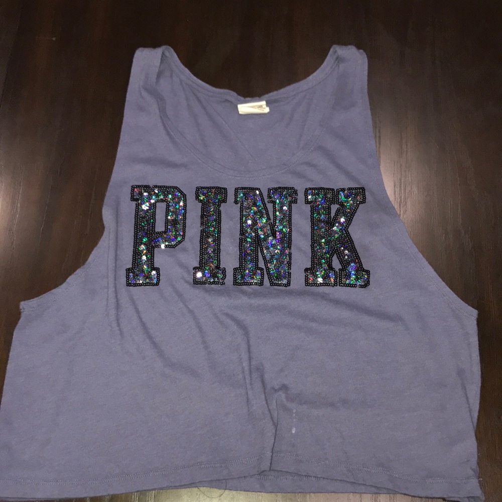 Pink crop tank top